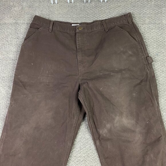 Carhartt B11 DKB Original Dungaree Fit Carpenter Work Pants 42x34 Actual 40x32.5 - Picture 2 of 13